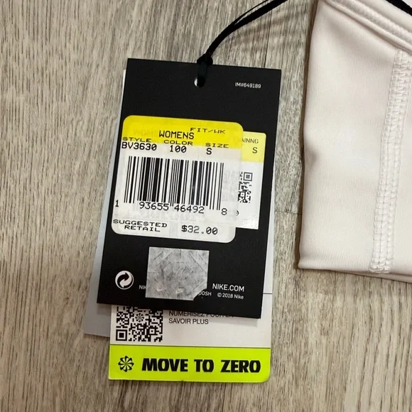 Nike Women's White Sports Bra with Black Swoosh - Picture 4 of 4